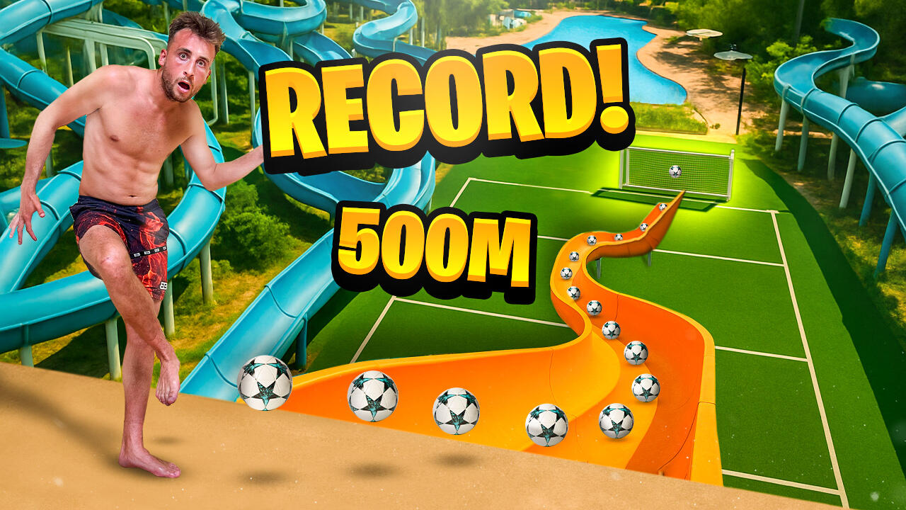 PirlasV | Batto 10 Record MONDIALI di CALCIO all'ACQUAPARK da 100.000.000€!!